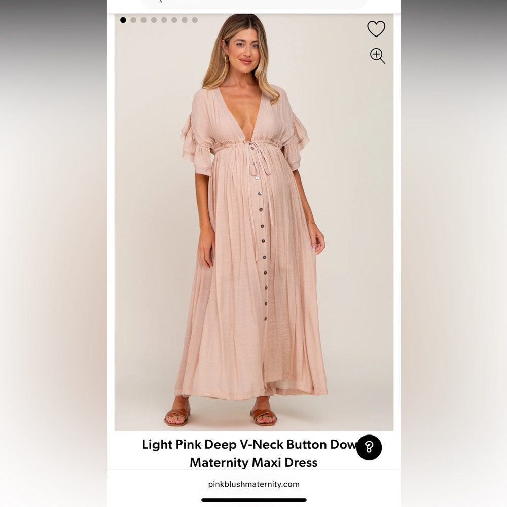 Pinkblush Light Pink Button Down Maxi Dress